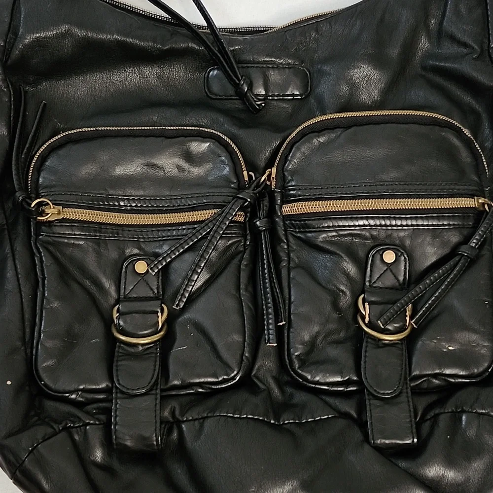 MultiSac Burgundy Handbag W/ Two Black Hobo Bags